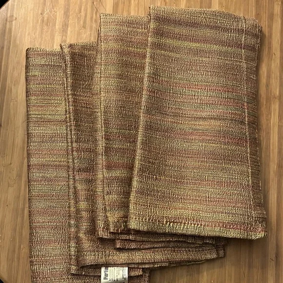 Pier 1 Imports Placemats Striped Viscose/Polyester Set Of 4 20X51 - Picture 1 of 5
